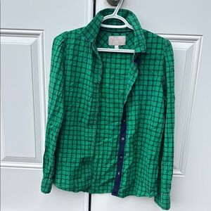 Banana Republic Green Plaid Shirt
